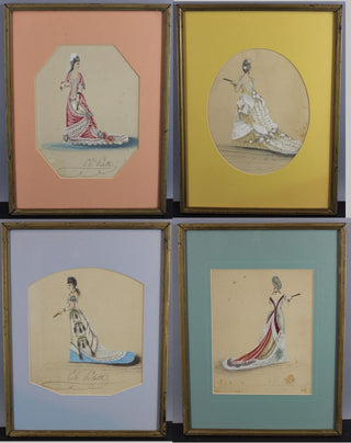 Pilatte, Charles. (1814–1881) [Worth, Charles Frederick. (1825 - 1895)] Group of Nineteenth-Century Dress Designs