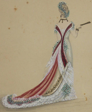 Pilatte, Charles. (1814–1881) [Worth, Charles Frederick. (1825 - 1895)] Group of Nineteenth-Century Dress Designs
