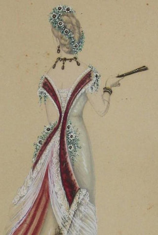 Pilatte, Charles. (1814–1881) [Worth, Charles Frederick. (1825 - 1895)] Group of Nineteenth-Century Dress Designs