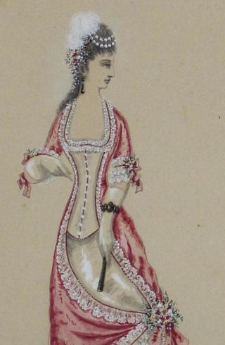 Pilatte, Charles. (1814–1881) [Worth, Charles Frederick. (1825 - 1895)] Group of Nineteenth-Century Dress Designs