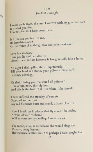 Plath, Sylvia. (1932-1963)  [Bidart, Frank. (b. 1939)] "Ariel" - THE COPY OF FRANK BIDART