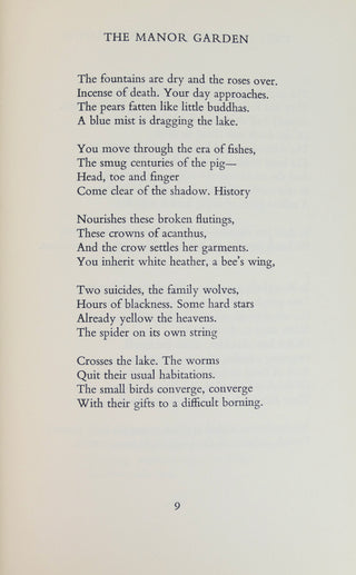Plath, Sylvia. (1932-1963)  [Bidart, Frank. (b. 1939)] "The Colossus" - Ex-Frank Bidart