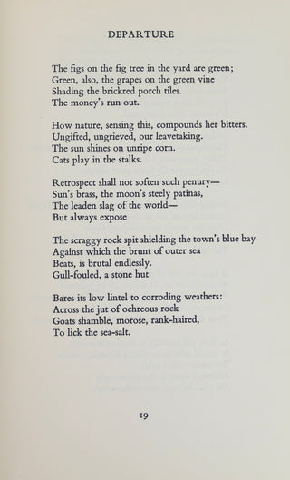 Plath, Sylvia. (1932-1963)  [Bidart, Frank. (b. 1939)] "The Colossus" - Ex-Frank Bidart