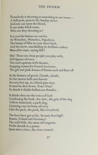 Plath, Sylvia. (1932-1963)  [Bidart, Frank. (b. 1939)] "Winter Trees" - Ex-Frank Bidart