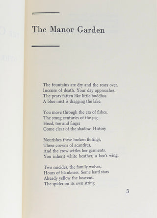 Plath, Sylvia. (1932-1963) "The Colossus And Other Poems" - Ex-Frank Bidart