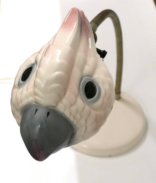 [Cockatoo] [Kovacs, George. (1927 - 2007) STYLE OF] Midcentury Anthropomorphic Porcelain Lamp