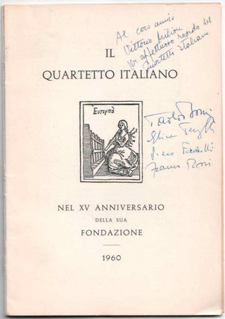 Quartetto Italiano. (1945–1980) Signed Program