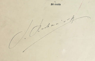 Rachmaninoff, Sergei. (1873–1943) "Serenade in Bb Major" [Op. 3 #5] - SIGNED MUSICAL SCORE