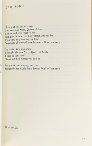 Reed, Lou (1942-2013) "Between Thought and Expression: Selected Lyrics of Lou Reed" - Signed First Edition