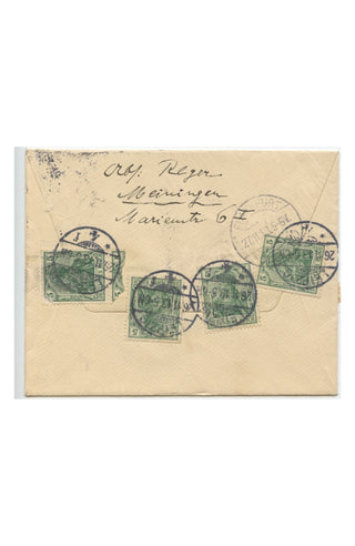 Max Reger autograph letter signed, 1913, with registered envelope, view 5