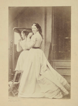 Rejlander, Oscar Gustave. (1813 - 1875) "Portrait with Mirror Image," ca. 1860