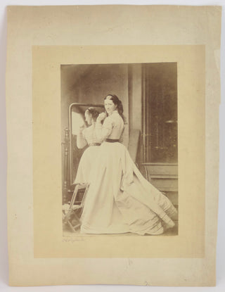Rejlander, Oscar Gustave. (1813 - 1875) "Portrait with Mirror Image," ca. 1860
