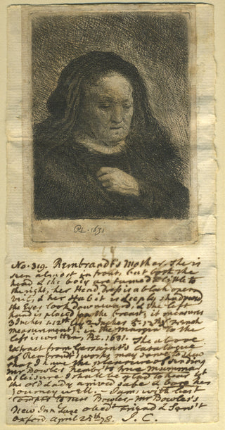 Rembrandt Harmenszoon van Rijn. (1606–1669) The Artist’s Mother with Her Hand on Her Chest