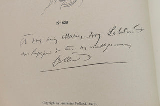 [RENOIR, Pierre-Auguste (1841-1919)] La Vie Et L'Oeuvre De Pierre-Auguste Renoir - INSCRIBED PRESENTATION COPY TO MARIUS-ARY LEBLOND