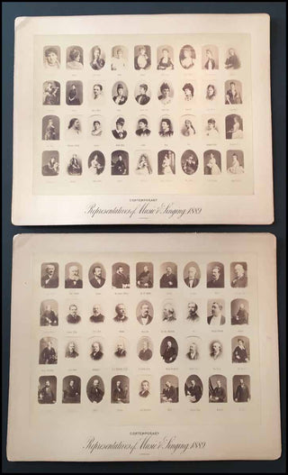 [Music Iconography] Jumbo Cabinet Photographs: "Representatives of Music & Singing 1889."
