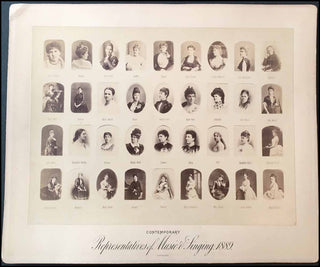 [Music Iconography] Jumbo Cabinet Photographs: "Representatives of Music & Singing 1889."