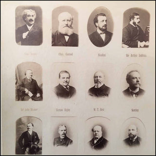 [Music Iconography] Jumbo Cabinet Photographs: "Representatives of Music & Singing 1889."