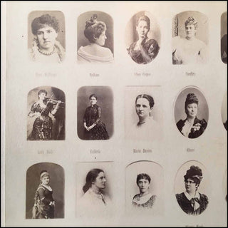 [Music Iconography] Jumbo Cabinet Photographs: "Representatives of Music & Singing 1889."