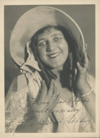 Rethberg, Elisabeth. (1894–1976) Signed Fernand de Gueldre Photograph Inscribed to Charles Drumheller, 1927