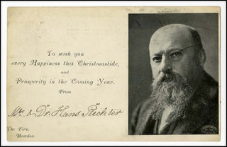 Richter, Hans. (1843  - 1916) Signed Photograph with Christmas Greeting