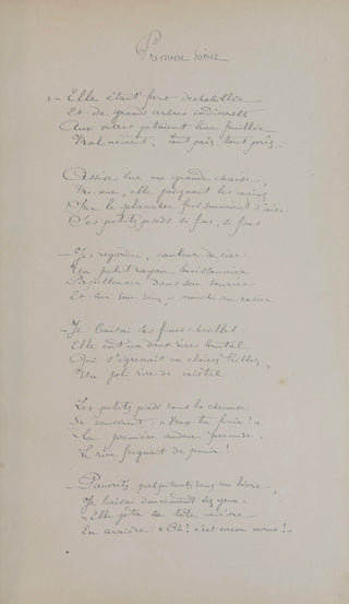 Rimbaud, Arthur. (1854 - 1891) [Fantin-Latour, Henry. (1836 - 1904)] Poésies. Notice de Paterne Berrichon, portrait de Fantin-Latour. [FACSIMILE MANUSCRIPT]