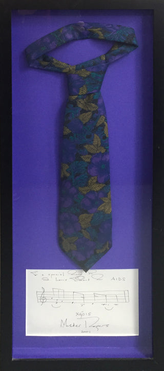 Rogers, Fred. (1928–2003) Mister Rogers' Tie, with Autograph Musical Quotation from "Won't You Be My Neighbor"