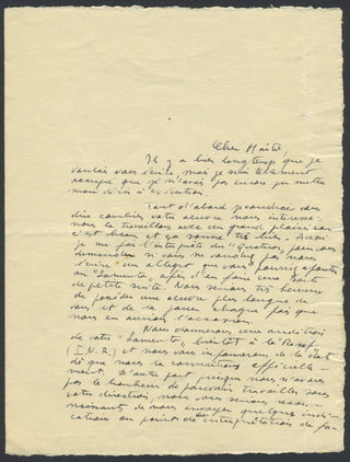 Ropartz, Guy. (1864–1955) & Dupuis, Sylvain. (1856–1931) & Marsick, Paul-Louis. (1916–1969) & Rieti, Vittorio. (1898–1994) & Rougnon, Paul. (1846–1934) & Heintz, Richard. (1871–1929) [Rogister, Jean. (1879–1964)] Collection of Autograph Letters and Signed