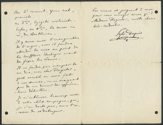 Ropartz, Guy. (1864–1955) & Dupuis, Sylvain. (1856–1931) & Marsick, Paul-Louis. (1916–1969) & Rieti, Vittorio. (1898–1994) & Rougnon, Paul. (1846–1934) & Heintz, Richard. (1871–1929) [Rogister, Jean. (1879–1964)] Collection of Autograph Letters and Signed