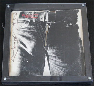 [Rolling Stones] Warhol, Andy. (1928–1987) Signed Rolling Stones Sticky Fingers Album Cover