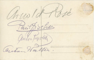 Rosé String Quartet. (1883-1938) Signed Photograph
