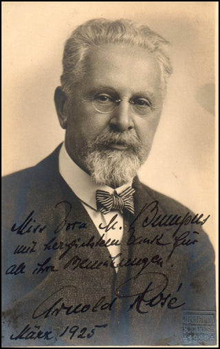 Rosé, Arnold (1863 - 1946) Signed Photograph
