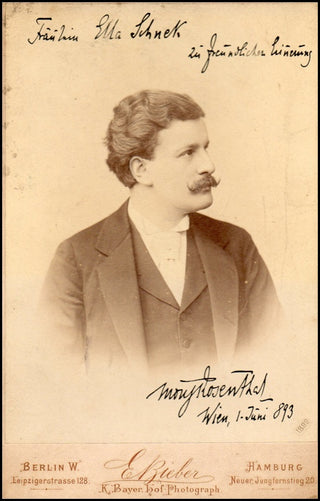 Rosenthal, Moriz. (1862–1946) Signed Cabinet Photograph