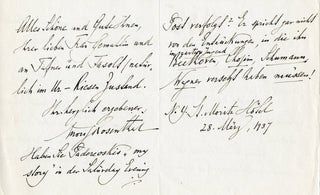 Rosenthal, Moriz. (1862–1946) [Labunski, Wiktor. (1895-1974)] Three Autograph Letters Signed - "Have you followed Paderewski's 'My Story' in the Saturday Evening Post?"
