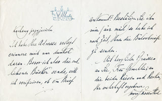 Rosenthal, Moriz. (1862–1946) [Labunski, Wiktor. (1895-1974)] Three Autograph Letters Signed - "Have you followed Paderewski's 'My Story' in the Saturday Evening Post?"