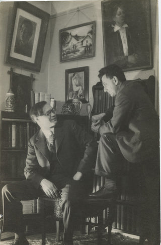 [Roth Quartet. (1922–1969)] Antal, Jeno. (1900–1981) Original Photograph and Caricature Postcard