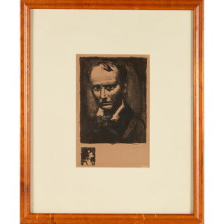 [Baudelaire, Charles. 1821 - 1867)] Rouault, Georges. (French, 1871-1958) Portrait of Charles Baudelaire, from Souvenirs Intimes