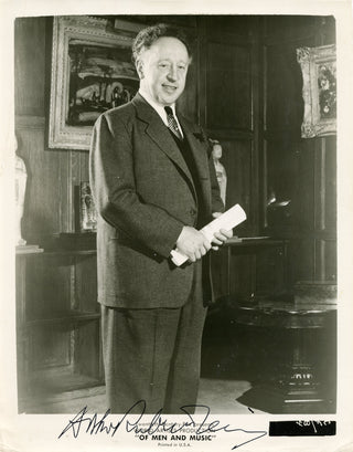 Rubinstein, Arthur. (1887–1982) Signed photograph