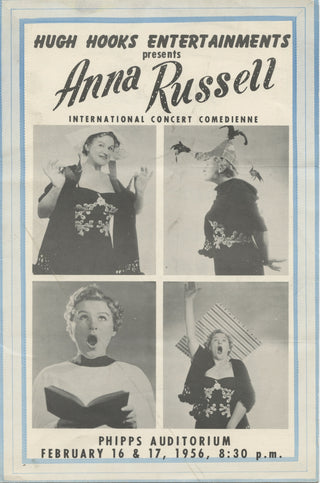 Russell, Anna. (1911–2006) 1956 Performance Program