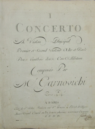 Saint-Georges, Joseph Bologne, Chevalier de. (1745–1799) & Viotti, Jarnovic, Cramer & Fodor Violin Concerto Sammelband