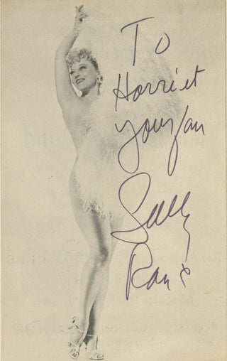 Rand, Sally. (1904-1974) Signed Photograph Advertisement