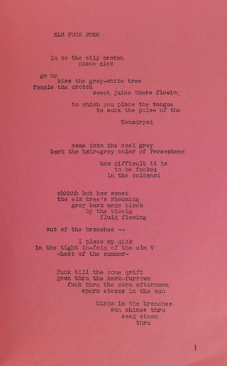 Sanders, Ed. (b. 1939) Fuck God In The Ass: Poems [F.G.I.A.]
