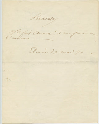 Pablo de Sarasate autograph sentiment signed, view 1