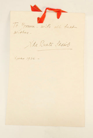 Sassoli, Ada. (1886-1946) Signed 1935 Italian Calendar