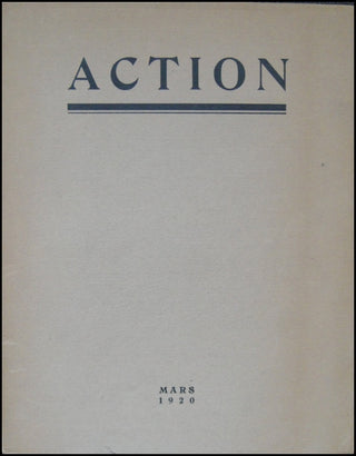 [Satie, Erik. (1866–1925)] [Cocteau, Jean. (1889–1963)] Action. No. 2, Mars 1920