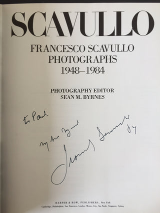 Scavullo, Francesco. (1921-2004) Scavullo: Francesco Scavullo photographs, 1948-1984 - SIGNED