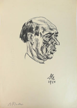 [Schoenberg, Arnold. (1874-1951)] Dolbin, Benedikt Fred (1883-1971) "Portrait of Arnold Schönberg" ca. 1924