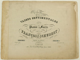 Schubert, Franz. (1797–1828) [D. 779 no. 18–34] Valses sentimentales pour le Piano-Forte... Oeuv. 50 Cah. 2