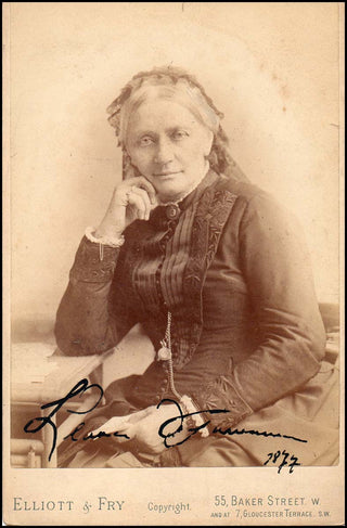 Schumann, Clara. (1819–1896) Signed Cabinet Portrait Photograph