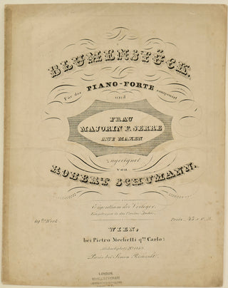 Schumann, Robert. (1810–1856) Blumenstück für das Piano-Forte...19tes Werk.