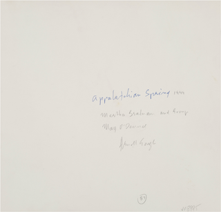 Graham, Martha. (1894-1991) [Eagle, Arnold. (1909-1992)] "Appalachian Spring" - Original 1945 Arnold Eagle Photograp